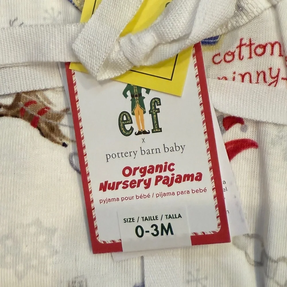 ORGANIC CHRISTMAS THE ELF MOVIE BABY PAJAMAS - PBK